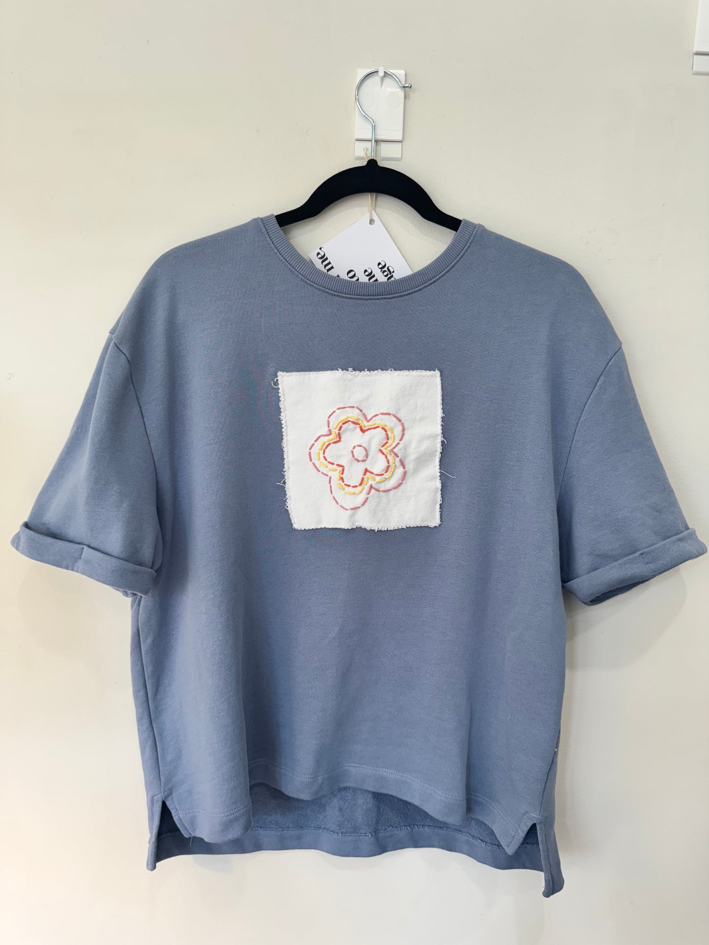 Blue patch t-shirt