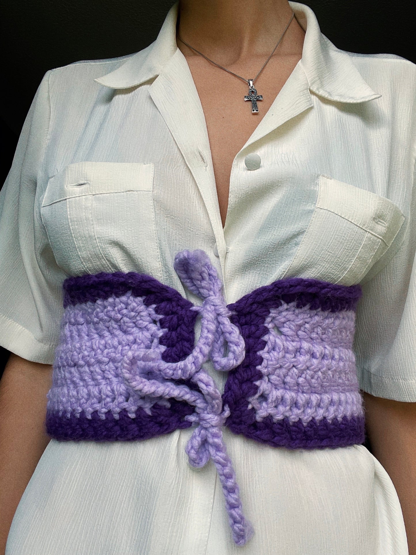 Lilac Crochet Corset