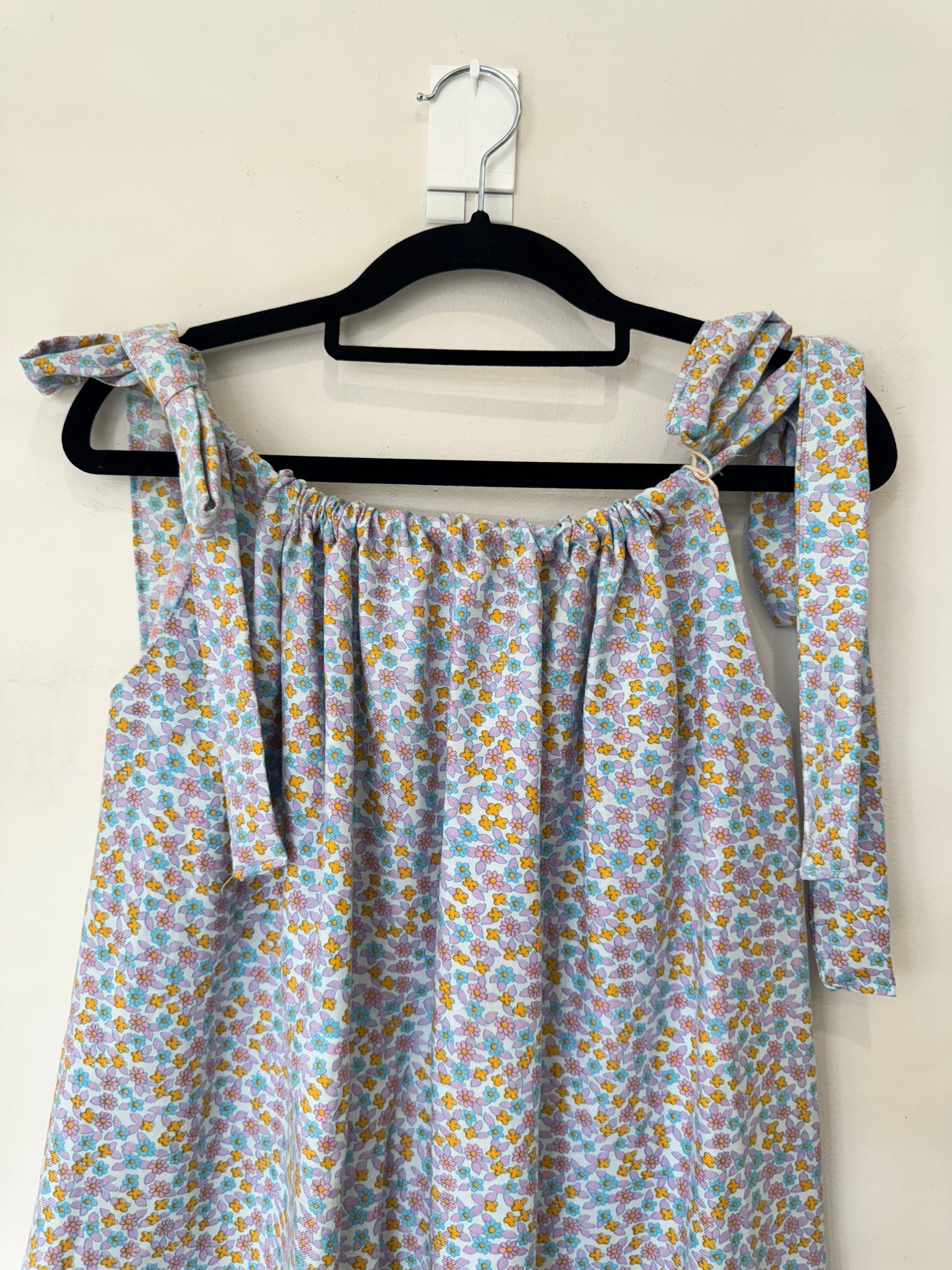 Rosemary Dress-blue ditsy floral