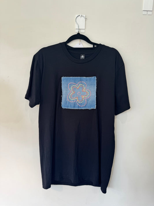 Black patch t-shirt
