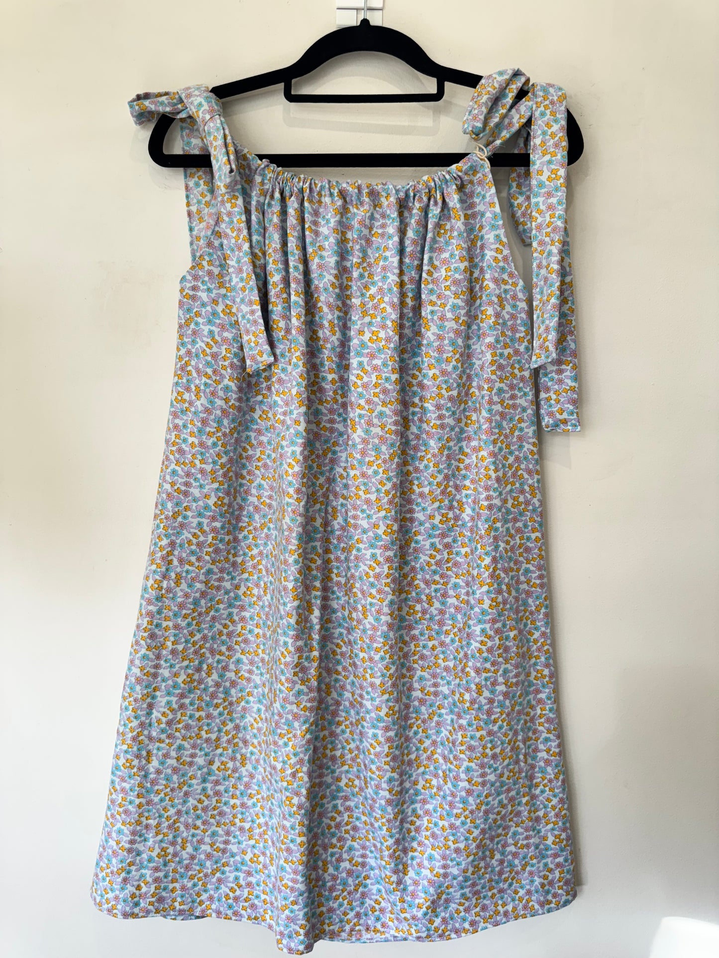 Rosemary Dress-blue ditsy floral