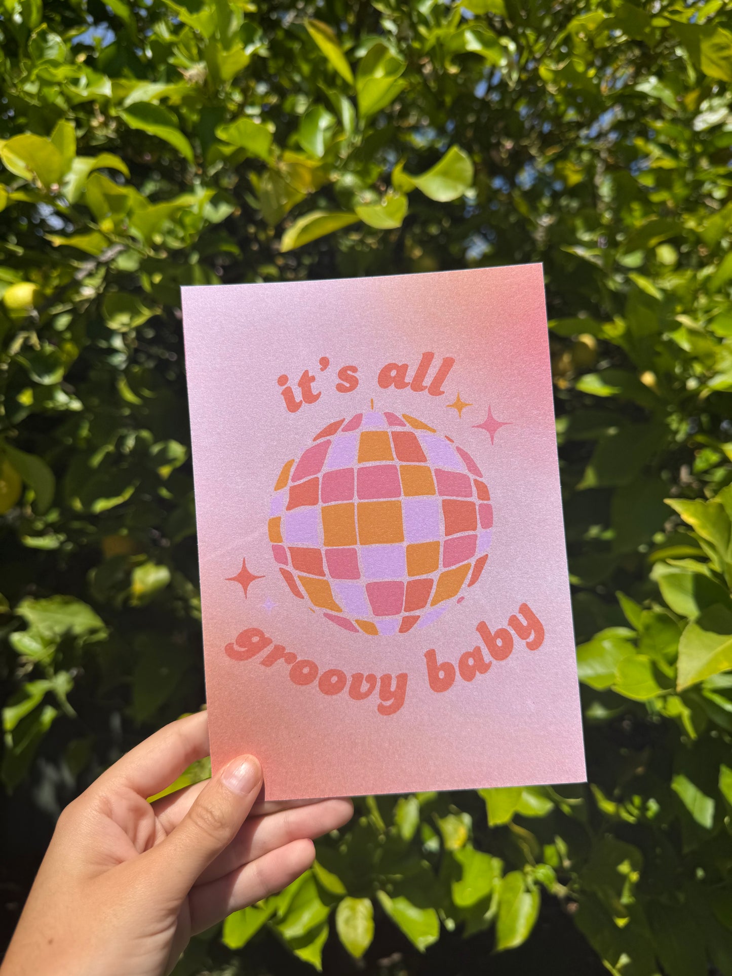 ‘It’s all groovy baby’ print